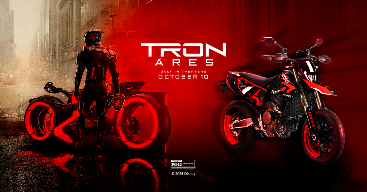 Ducati and TRON: Ares campaign artwork